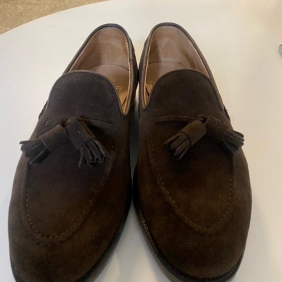 Crocket & Jones Cavendish Suede (Brown) Tassel Loafers